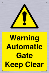 Warning Automatic Gate Keep Clear